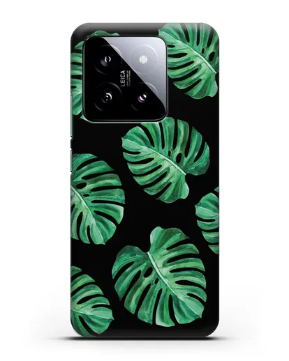 Чехол Тропические листья силиконовый для Xiaomi 14