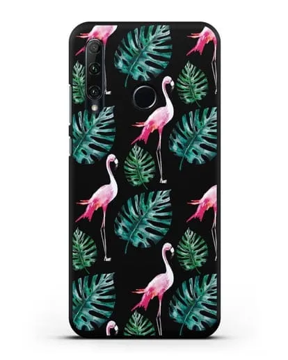 Чехол Карибский фламинго силиконовый для Honor 20e