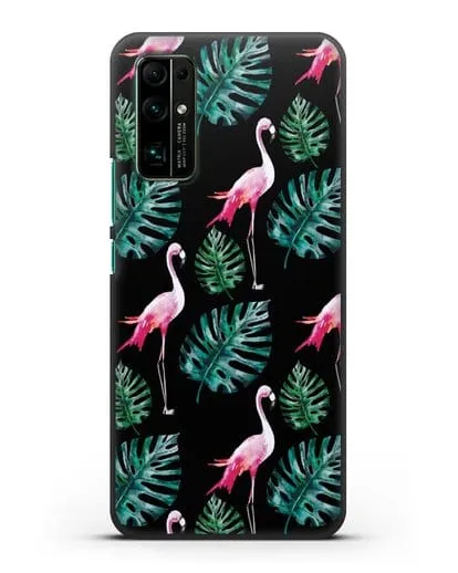 Чехол Карибский фламинго силиконовый для Honor 30
