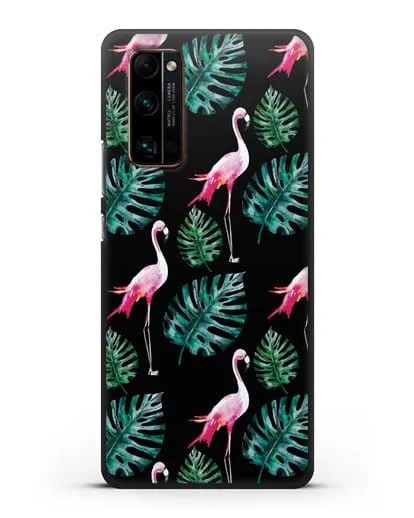 Чехол Карибский фламинго силиконовый для Honor 30 Pro Plus