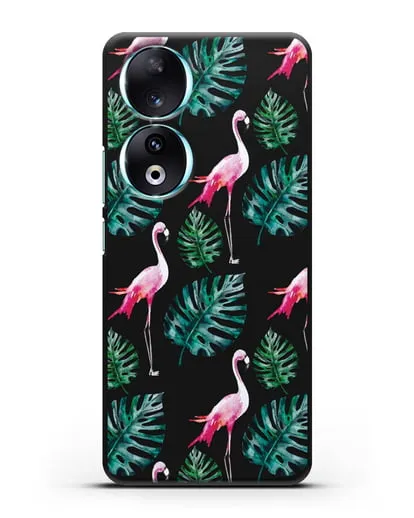 Чехол Карибский фламинго силиконовый для Honor 90