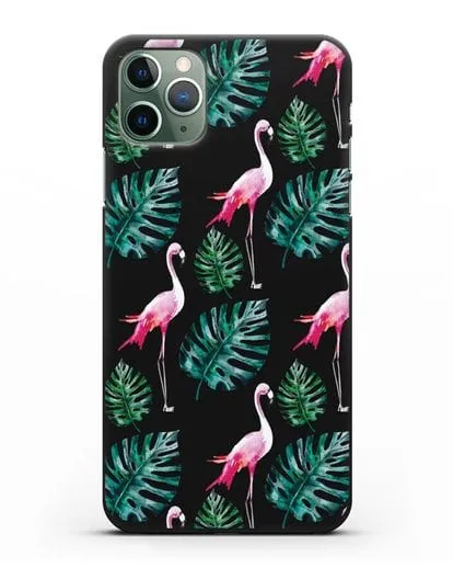Чехол Карибский фламинго силиконовый для iPhone 11 Pro