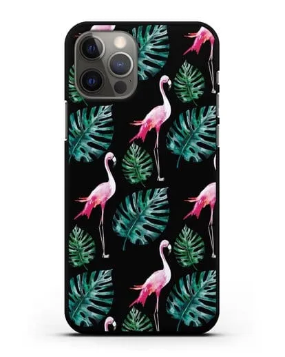 Чехол Карибский фламинго силиконовый для iPhone 12 Pro