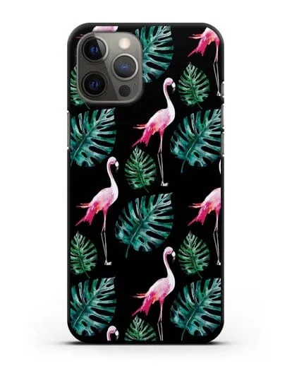 Чехол Карибский фламинго силиконовый для iPhone 12 Pro Max