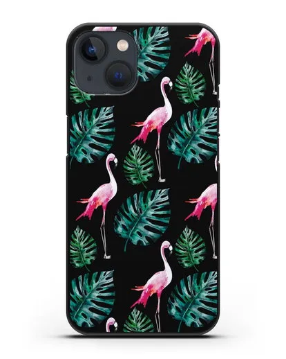 Чехол Карибский фламинго силиконовый для iPhone 13 Mini