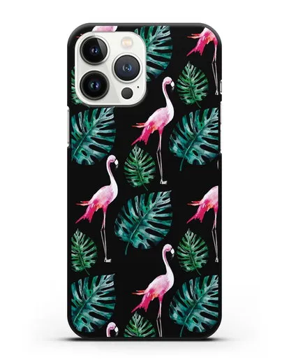 Чехол Карибский фламинго силиконовый для iPhone 13 Pro Max
