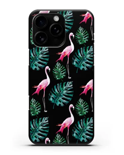 Чехол Карибский фламинго силиконовый для iPhone 16 Pro Max