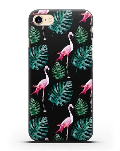 Чехол Карибский фламинго силиконовый для iPhone 7