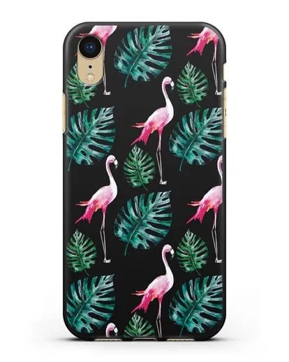 Чехол Карибский фламинго силиконовый для iPhone XR
