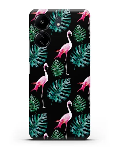 Чехол Карибский фламинго силиконовый для Xiaomi Poco C65