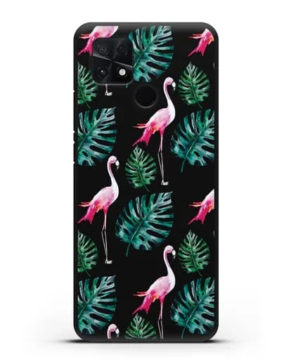 Чехол Карибский фламинго силиконовый для Xiaomi Poco C40