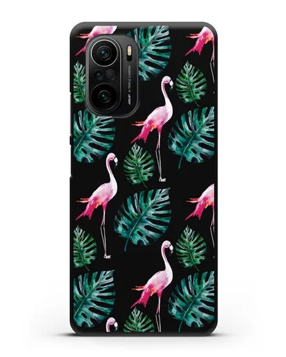 Чехол Карибский фламинго силиконовый для Xiaomi Poco F3