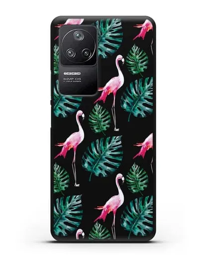 Чехол Карибский фламинго силиконовый для Xiaomi Poco F4