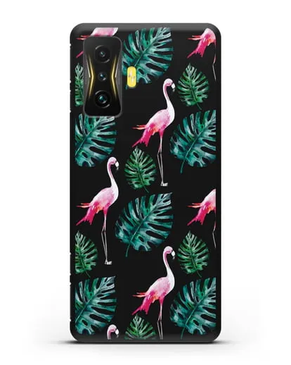 Чехол Карибский фламинго силиконовый для Xiaomi Poco F4 GT