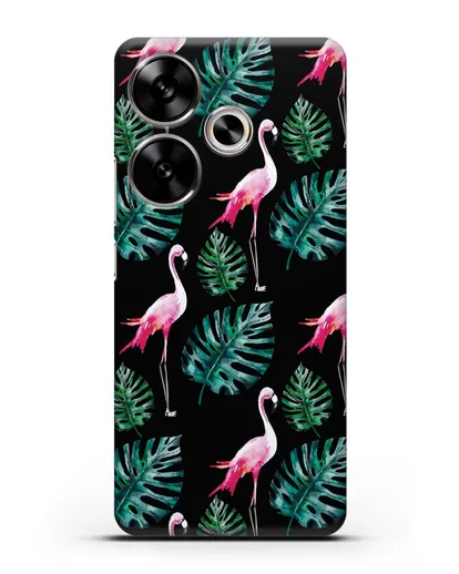 Чехол Карибский фламинго силиконовый для Xiaomi Poco F6