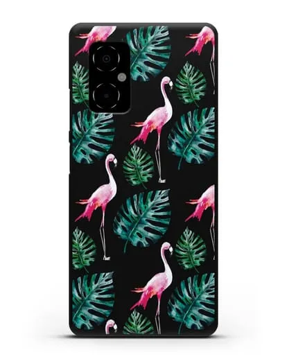 Чехол Карибский фламинго силиконовый для Xiaomi Poco M4 5G