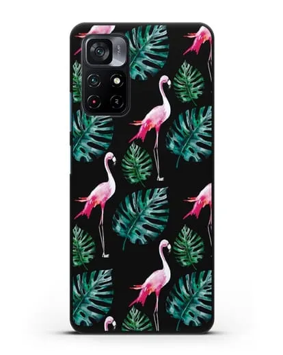 Чехол Карибский фламинго силиконовый для Xiaomi Poco M4 Pro 5G