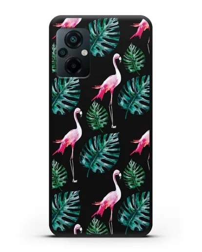 Чехол Карибский фламинго силиконовый для Xiaomi Poco M5