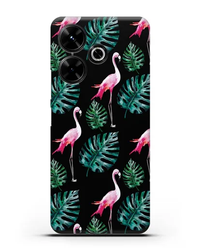 Чехол Карибский фламинго силиконовый для Xiaomi Poco M6