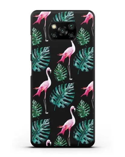 Чехол Карибский фламинго силиконовый для Xiaomi Poco X3