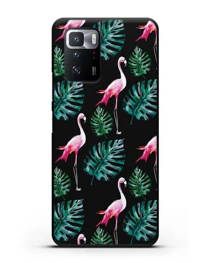 Чехол Карибский фламинго силиконовый для Xiaomi Poco X3 GT