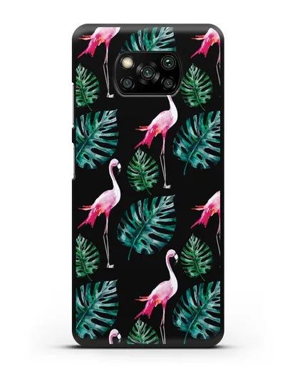 Чехол Карибский фламинго силиконовый для Xiaomi Poco X3 Pro