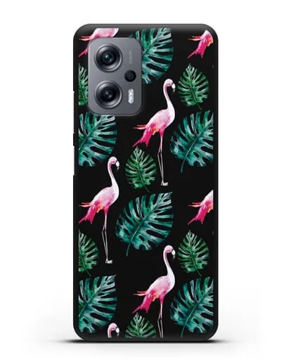 Чехол Карибский фламинго силиконовый для Xiaomi Poco X4 GT