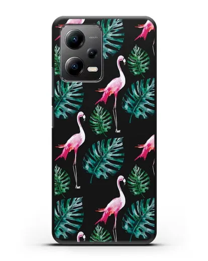 Чехол Карибский фламинго силиконовый для Xiaomi Poco X5
