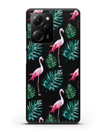 Чехол Карибский фламинго силиконовый для Xiaomi Poco X5 Pro