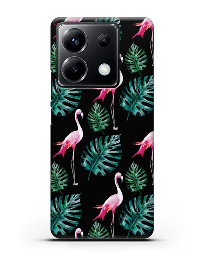 Чехол Карибский фламинго силиконовый для Xiaomi Poco X6