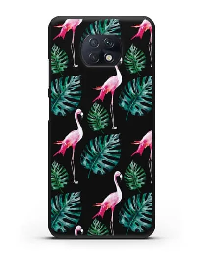Чехол Карибский фламинго силиконовый для Xiaomi Redmi Note 9T