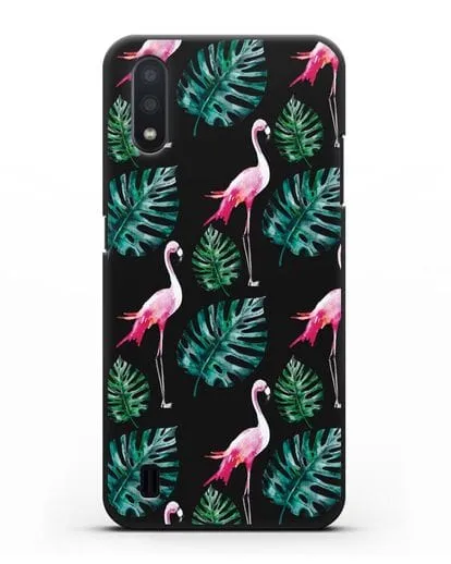 Чехол Карибский фламинго силиконовый для Samsung Galaxy A01 [SM-A015F]