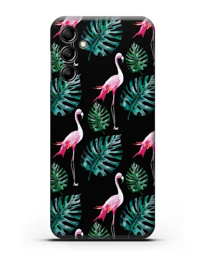 Чехол Карибский фламинго силиконовый для Samsung Galaxy A14 [SM-A145]
