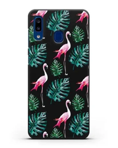Чехол Карибский фламинго силиконовый для Samsung Galaxy A20 [SM-A205FN]