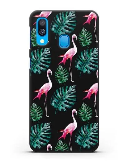 Чехол Карибский фламинго силиконовый для Samsung Galaxy A40 [SM-A405F]