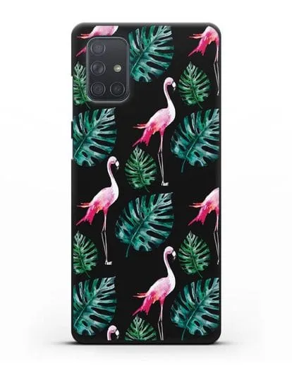 Чехол Карибский фламинго силиконовый для Samsung Galaxy A71 [SM-A715F]