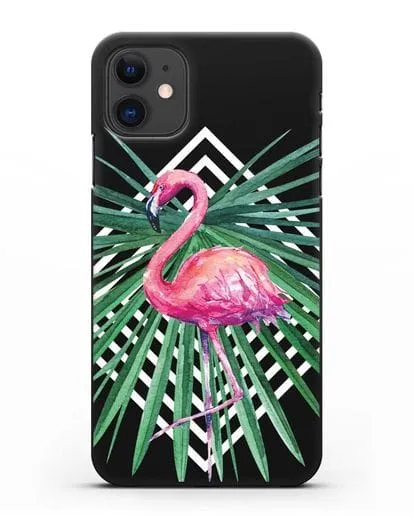 Чехол Розовый фламинго силиконовый для iPhone 11