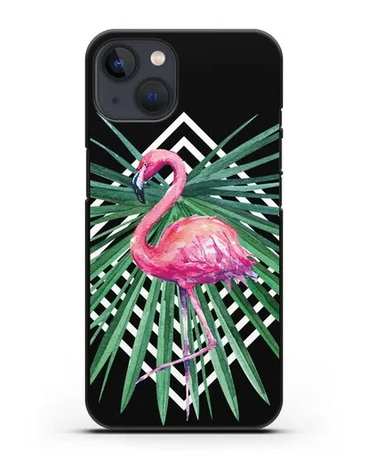 Чехол Розовый фламинго силиконовый для iPhone 13 Mini