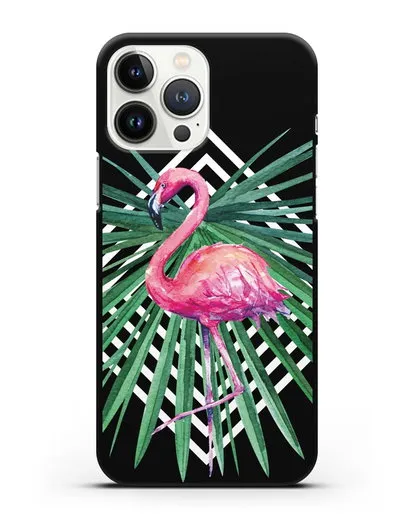 Чехол Розовый фламинго силиконовый для iPhone 13 Pro Max