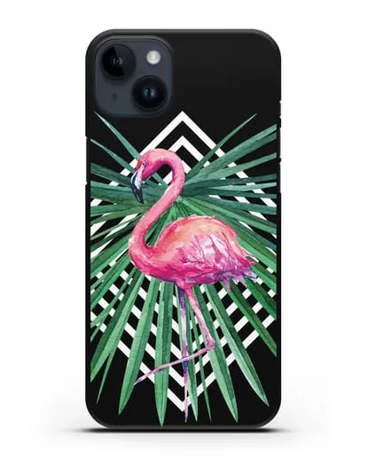 Чехол Розовый фламинго силиконовый для iPhone 14 Plus