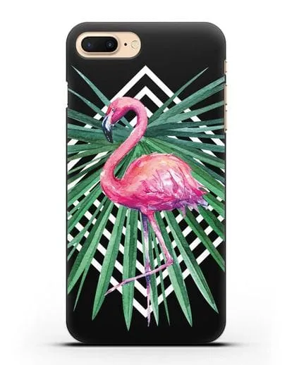 Чехол Розовый фламинго силиконовый для iPhone 7 Plus