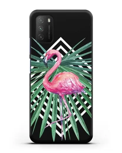 Чехол Розовый фламинго силиконовый для Xiaomi Poco M3
