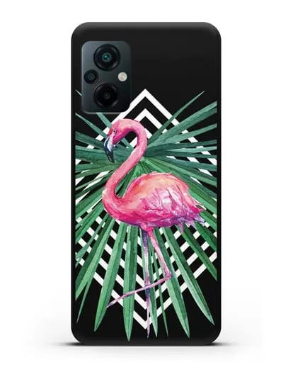 Чехол Розовый фламинго силиконовый для Xiaomi Poco M5