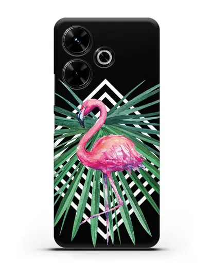 Чехол Розовый фламинго силиконовый для Xiaomi Poco M6