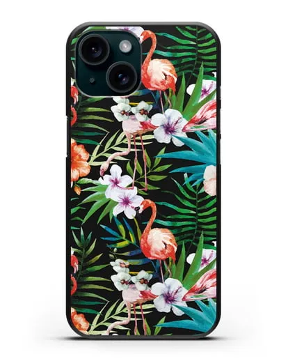 Чехол Дивный сад силиконовый для iPhone 15