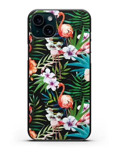 Чехол Дивный сад силиконовый для iPhone 15 Plus