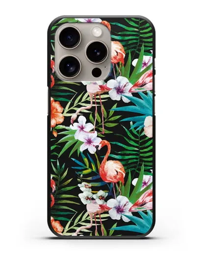 Чехол Дивный сад силиконовый для iPhone 15 Pro