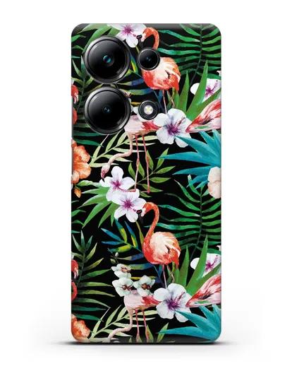 Чехол Дивный сад силиконовый для Xiaomi Poco M6 Pro