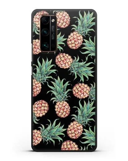 Чехол Ананасы силиконовый для Honor 30 Pro Plus