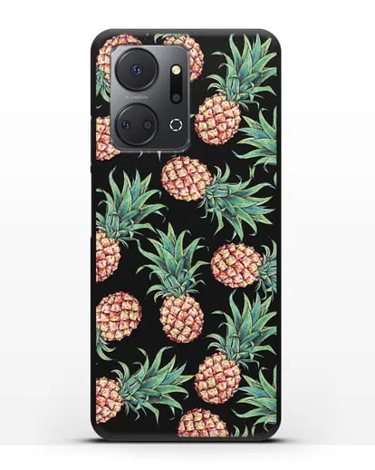 Чехол Ананасы силиконовый для Honor X7a
